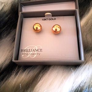 Lg 10k YG Stud Earrings